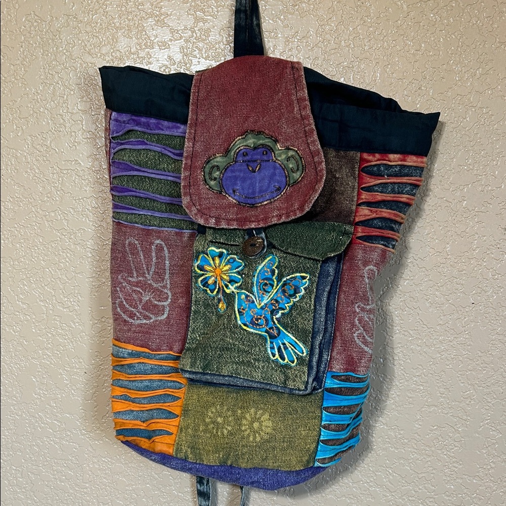 Colorful Patchwork Backpack